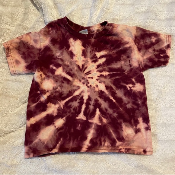 Gildan Other - Kids tie dye tee - maroon